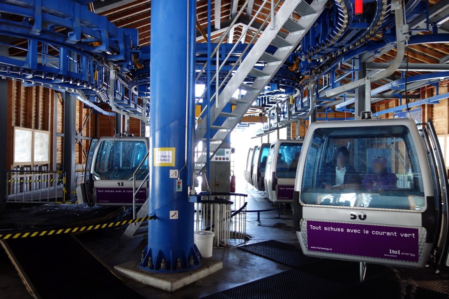 Bergstation der Kabinenbahn Adelboden-Eselmoos-Bergläger, März 2013