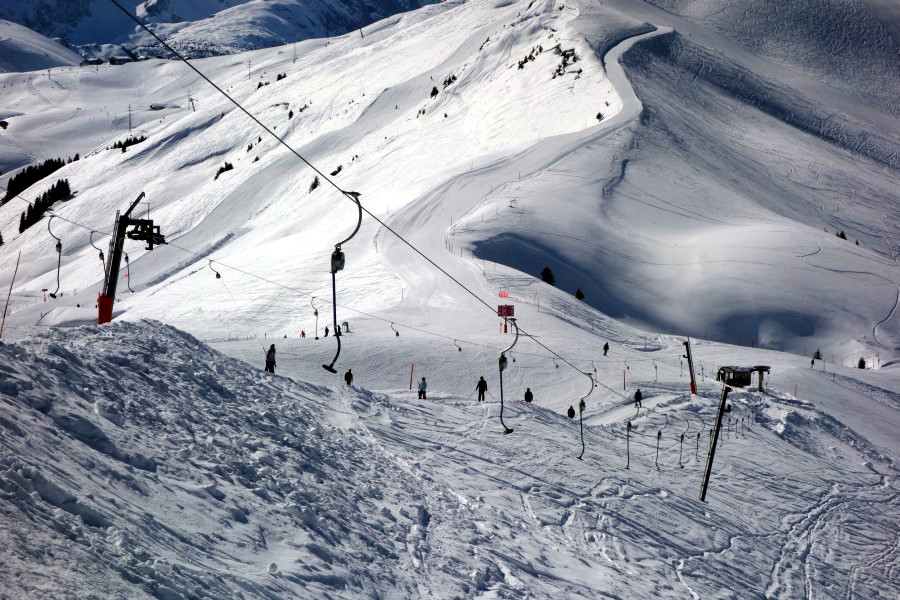 Strecke des Schlepplifts Tanzboden-Sillerenbühl, März 2013