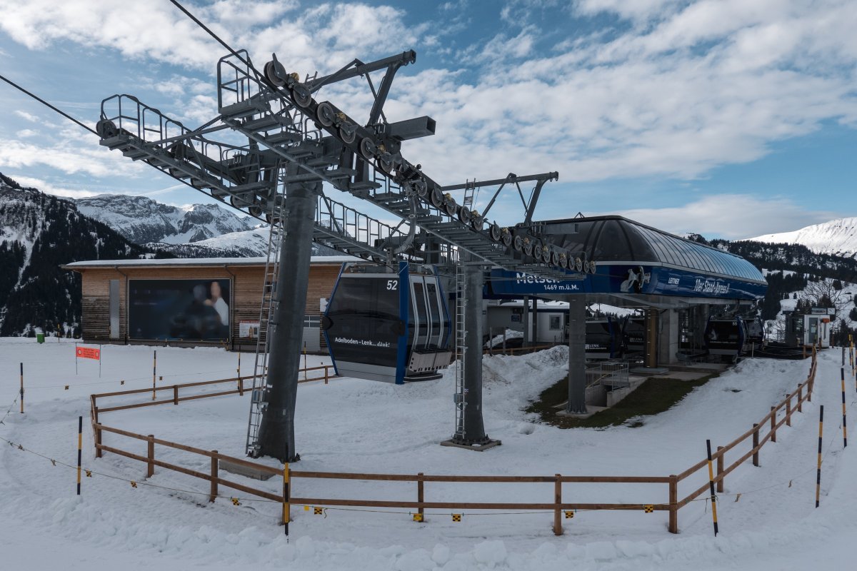 Talstation der Kabinenbahn Metsch-Metschstand, Dezember 2022