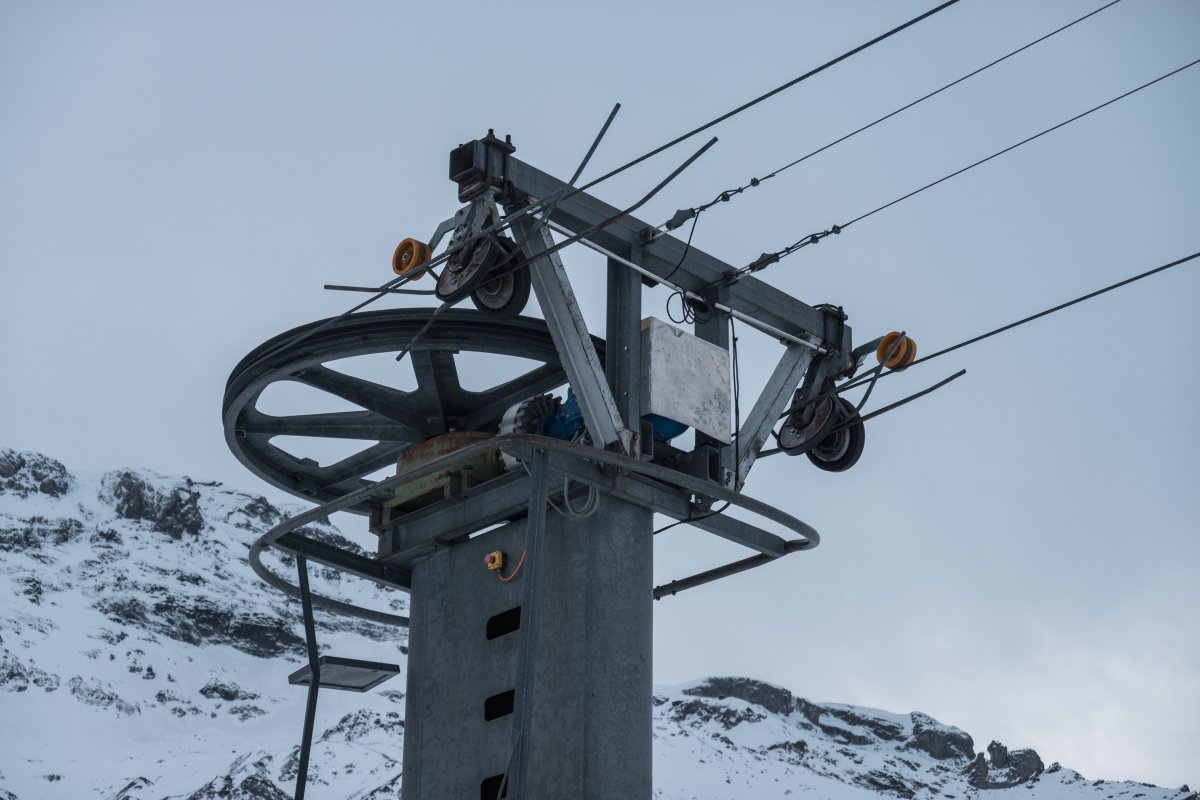 Talstation des Schlepplifts Engstligenalp, Dezember 2022