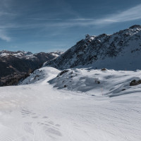 Abfahrt am Schlepplift Pesciüm-Comascnè, März 2023