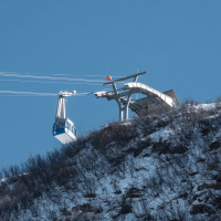 Bergstation der Luftseilbahn Pesciüm-Sasso della Boggia, März 2023