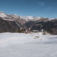 Abfahrt am Schlepplift Pesciüm, März 2023