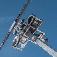 Klemme der Sesselbahn Ravina-Varozzei, März 2023