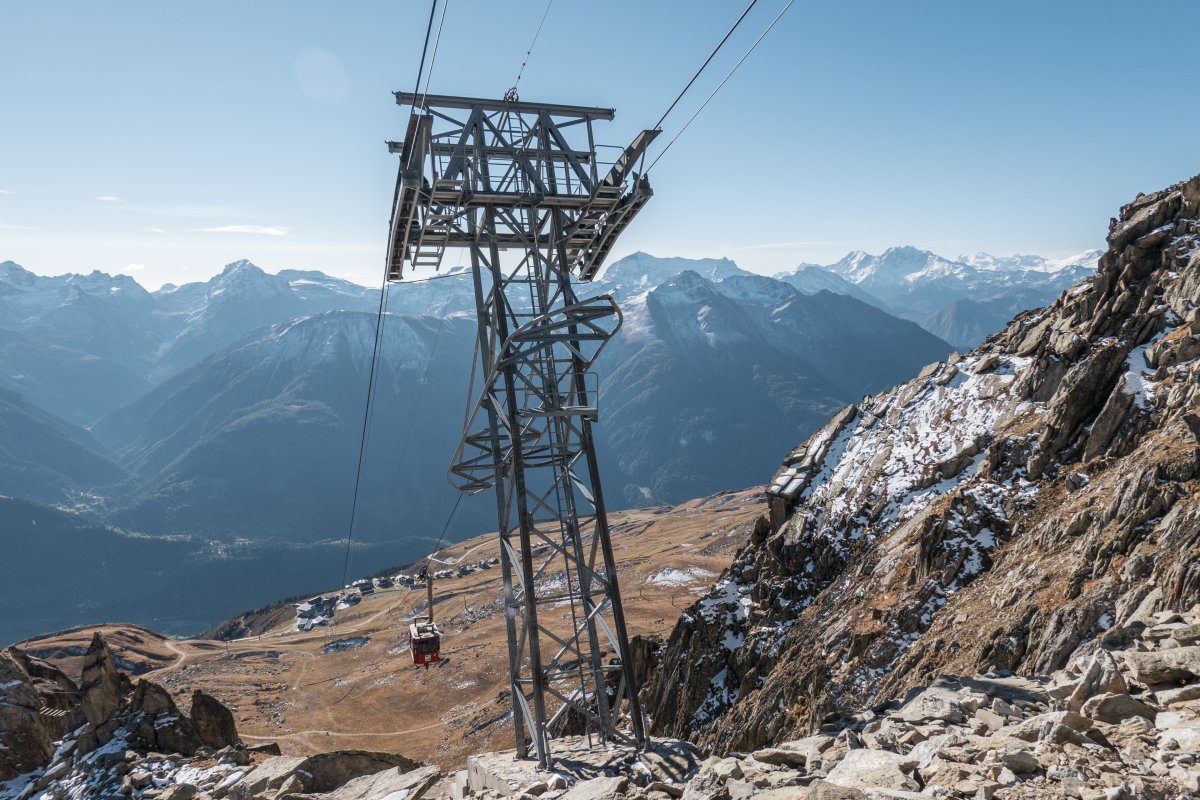 Luftseilbahn Fiescheralp-Eggishorn, Oktober 2021
