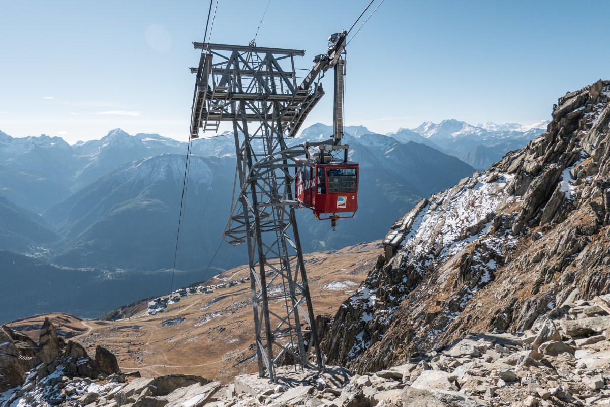 Luftseilbahn Fiescheralp-Eggishorn, Oktober 2021