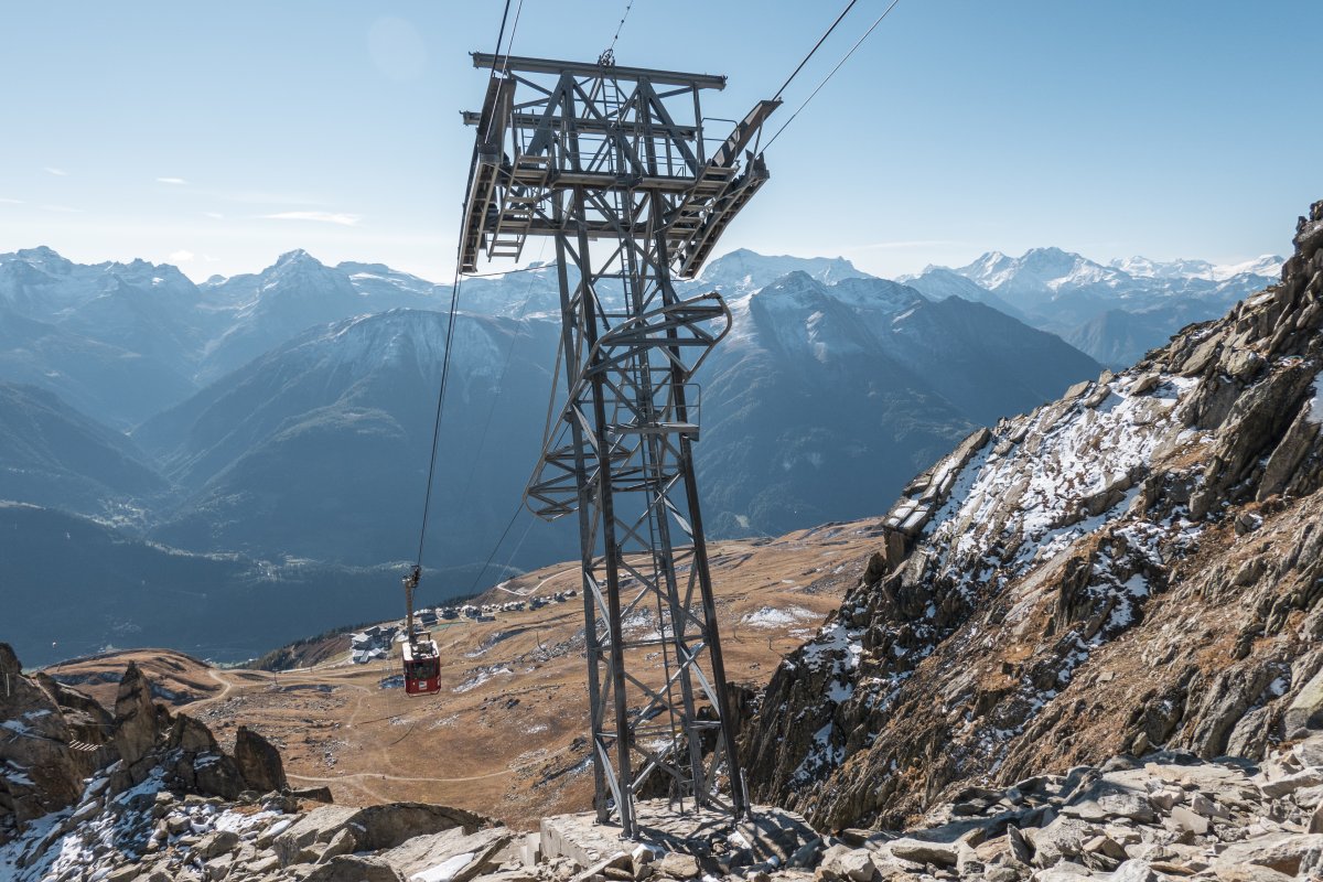 Luftseilbahn Fiescheralp-Eggishorn, Oktober 2021