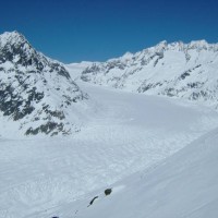 Der Aletschgletscher, April 2006