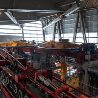 Bergstation der Kabinenbahn Peak to Peak, September 2024