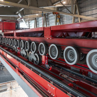 Bergstation der Kabinenbahn Peak to Peak, September 2024