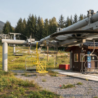 Talstation der Sesselbahn Olympic, September 2024