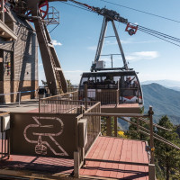 Bergstation der Luftseilbahn Albuquerque-Sandia Peak, Oktober 2024