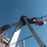 Laufwerk der Luftseilbahn Albuquerque-Sandia Peak, Oktober 2024