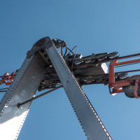 Laufwerk der Luftseilbahn Albuquerque-Sandia Peak, Oktober 2024