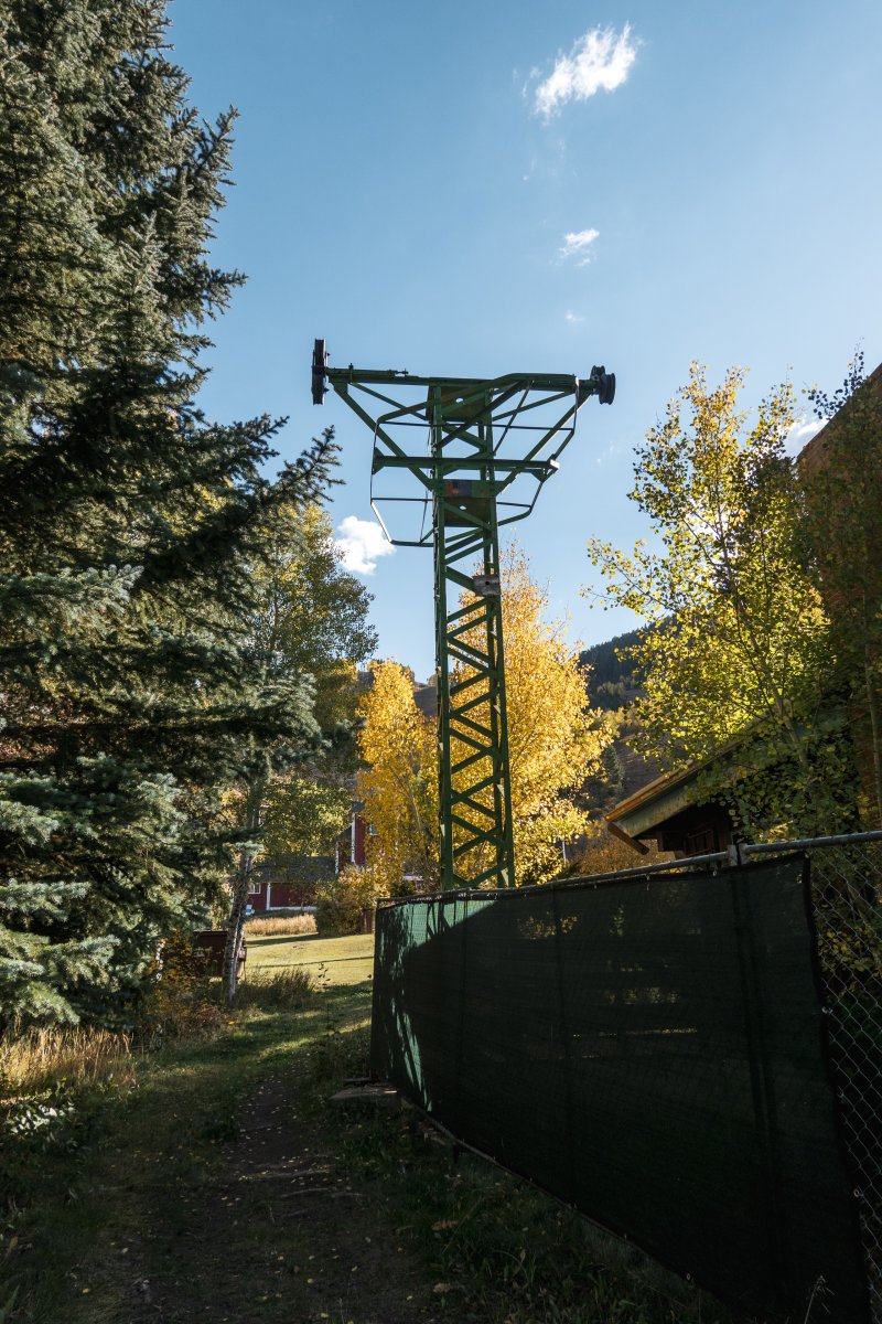 Sesselbahn Ski Lift No. 1 in Aspen, September 2024