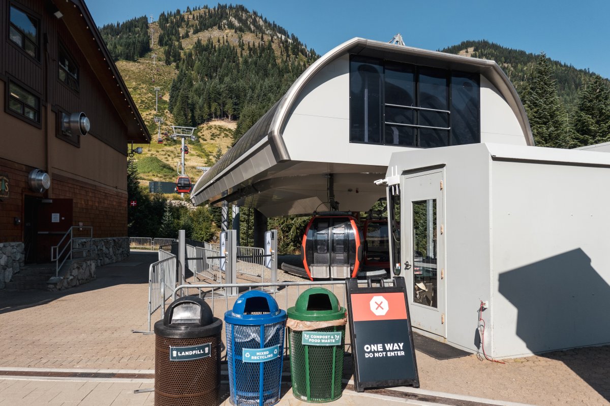 Talstation der Kabinenbahn Mount Rainier, September 2024