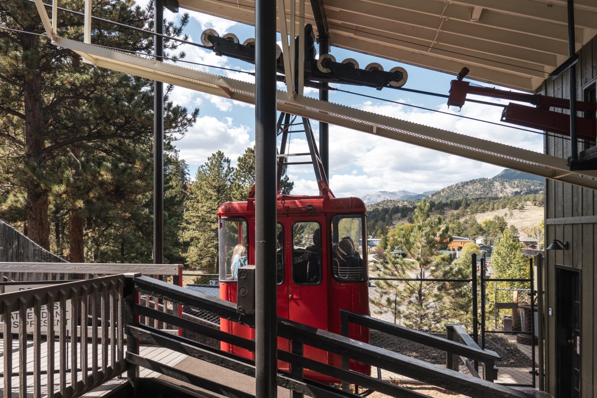 Talstation der Luftseilbahn Estes Park, September 2024