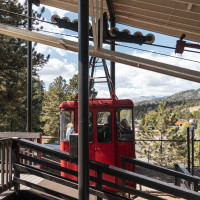 Talstation der Luftseilbahn Estes Park, September 2024