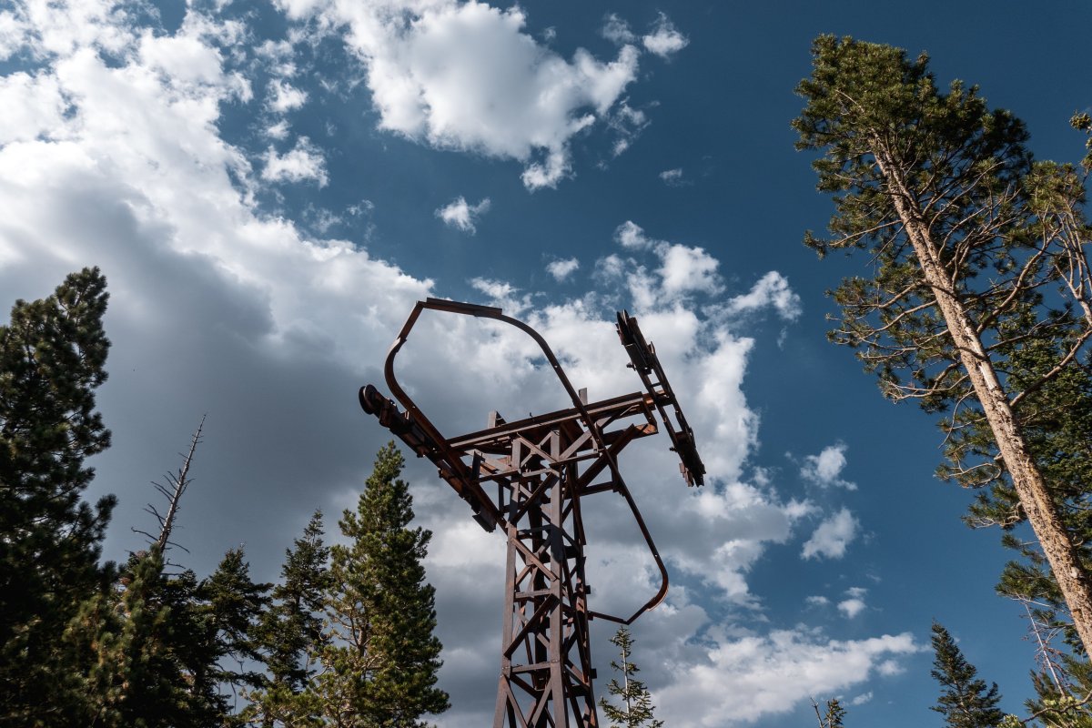 Stillgelegte Sesselbahn am Mount Rose, August 2024