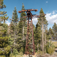 Stillgelegte Sesselbahn am Mount Rose, August 2024