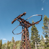 Stillgelegte Sesselbahn am Mount Rose, August 2024