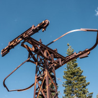 Stillgelegte Sesselbahn am Mount Rose, August 2024