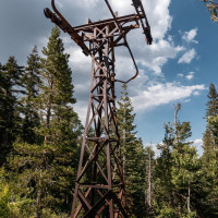 Stillgelegte Sesselbahn am Mount Rose, August 2024