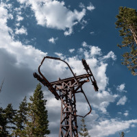 Stillgelegte Sesselbahn am Mount Rose, August 2024