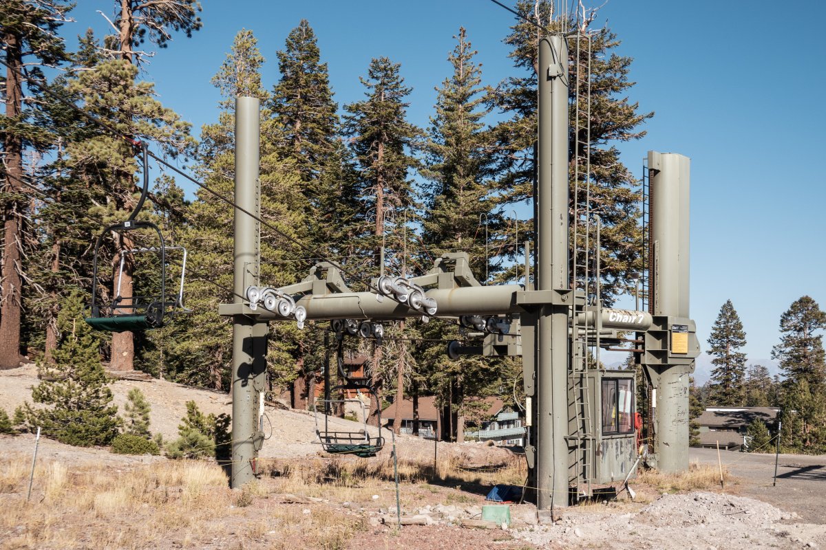 Talstation der Sesselbahn Mammoth Mountain 7, Oktober 2024