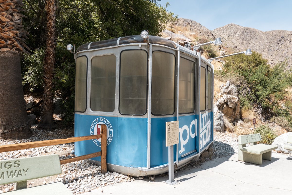 Ehemalige Kabine der Luftseilbahn Palm Springs, August 2024