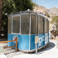 Ehemalige Kabine der Luftseilbahn Palm Springs, August 2024