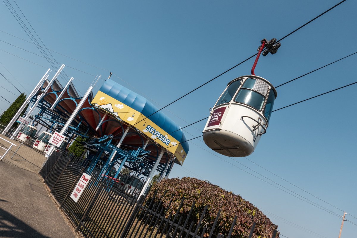 Talstation der Kabinenbahn Washington State Fair, September 2024