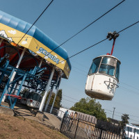 Talstation der Kabinenbahn Washington State Fair, September 2024