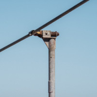 Klemme der Sesselbahn Santa Cruz Beach Bordwalk, August 2024