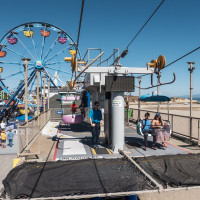 Bergstation der Sesselbahn Santa Cruz Beach Bordwalk, August 2024