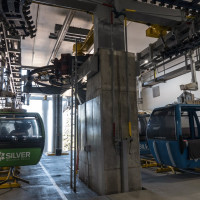 Bergstation der Kabinenbahn Kellogg-Silver Mountain, September 2024