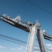 Laufwerk der Luftseilbahn Squaw Valley-High Camp, August 2024