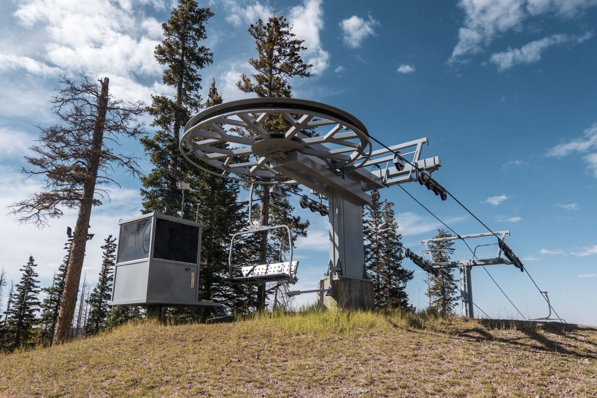 Bergstation der Sesselbahn Rustler, Oktober 2024