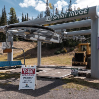 Talstation der Sesselbahn Spirit Ridge, Oktober 2024