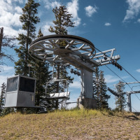 Bergstation der Sesselbahn Rustler, Oktober 2024
