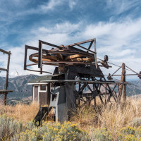 Bergstation der Sesselbahn Ruud Mountain in Sun Valley, September 2024