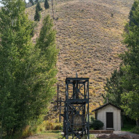 Talstation der Sesselbahn Ruud Mountain in Sun Valley, September 2024
