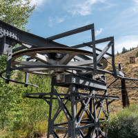 Talstation der Sesselbahn Ruud Mountain in Sun Valley, September 2024