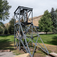 Talstation der Sesselbahn Ruud Mountain in Sun Valley, September 2024