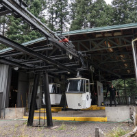 Talstation der Kabinenbahn Wallowa Lake, September 2024