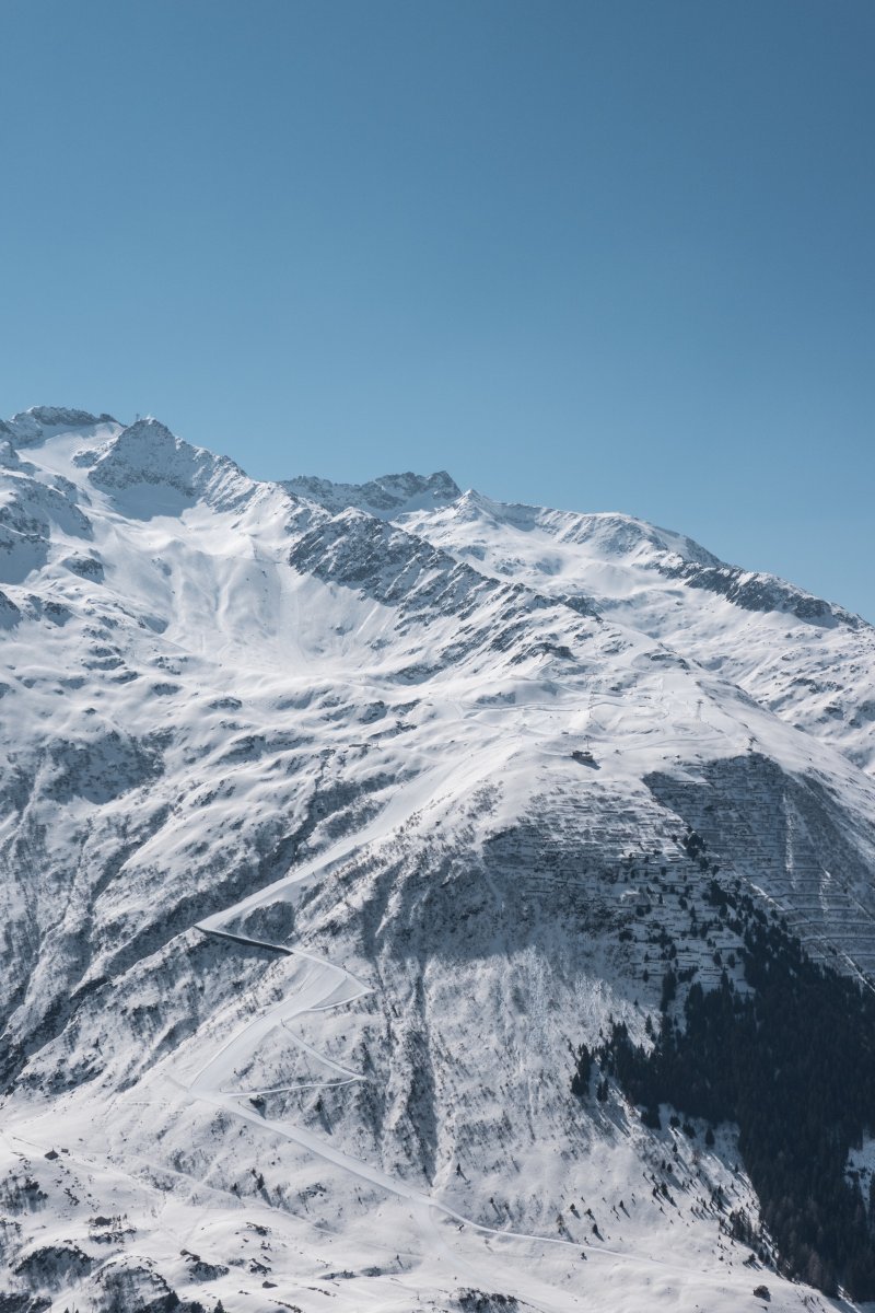 Skigebiet am Gemsstock in Andermatt