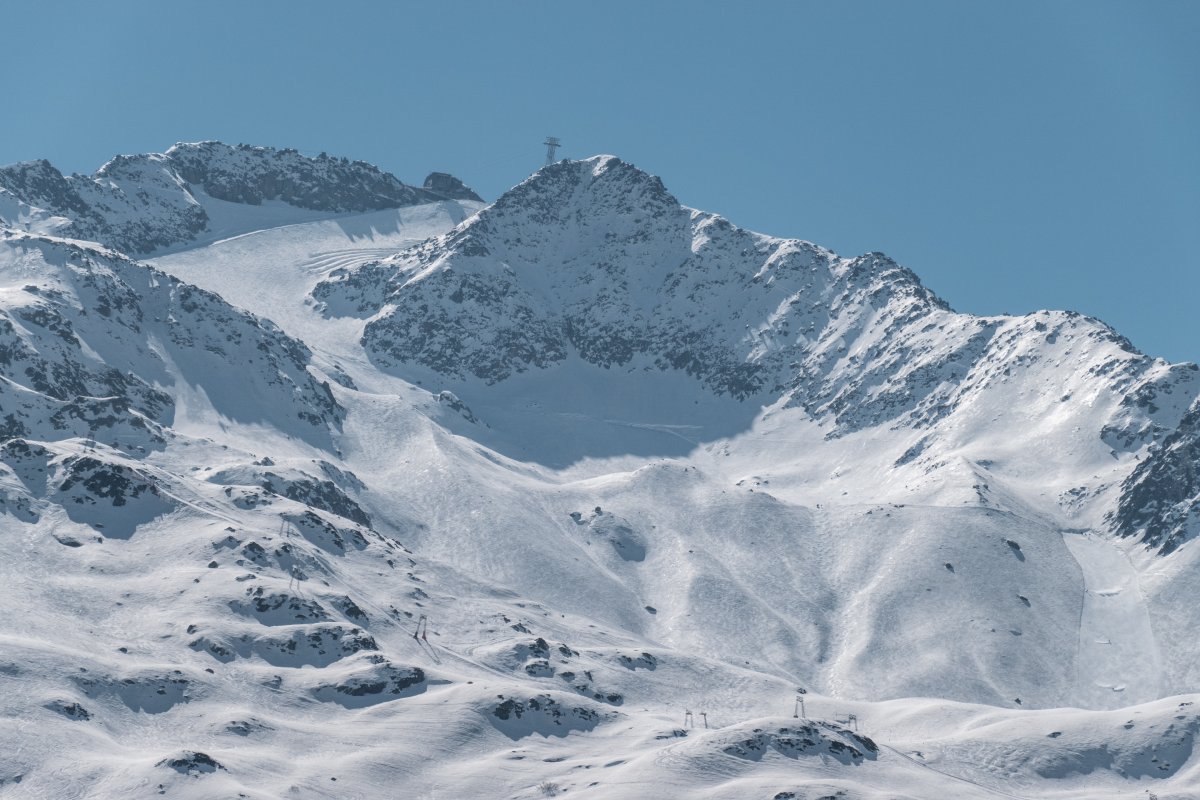 Skigebiet am Gemsstock in Andermatt