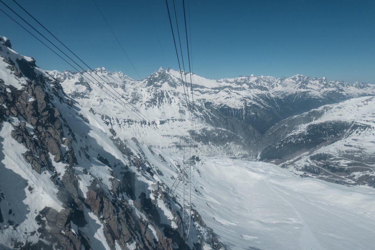 Luftseilbahn Gurschen-Gemsstock, März 2022
