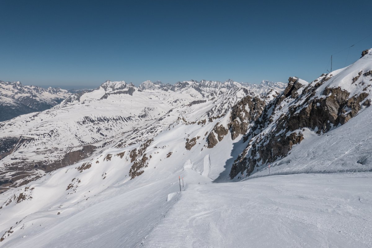 Skifahren am Gemsstock