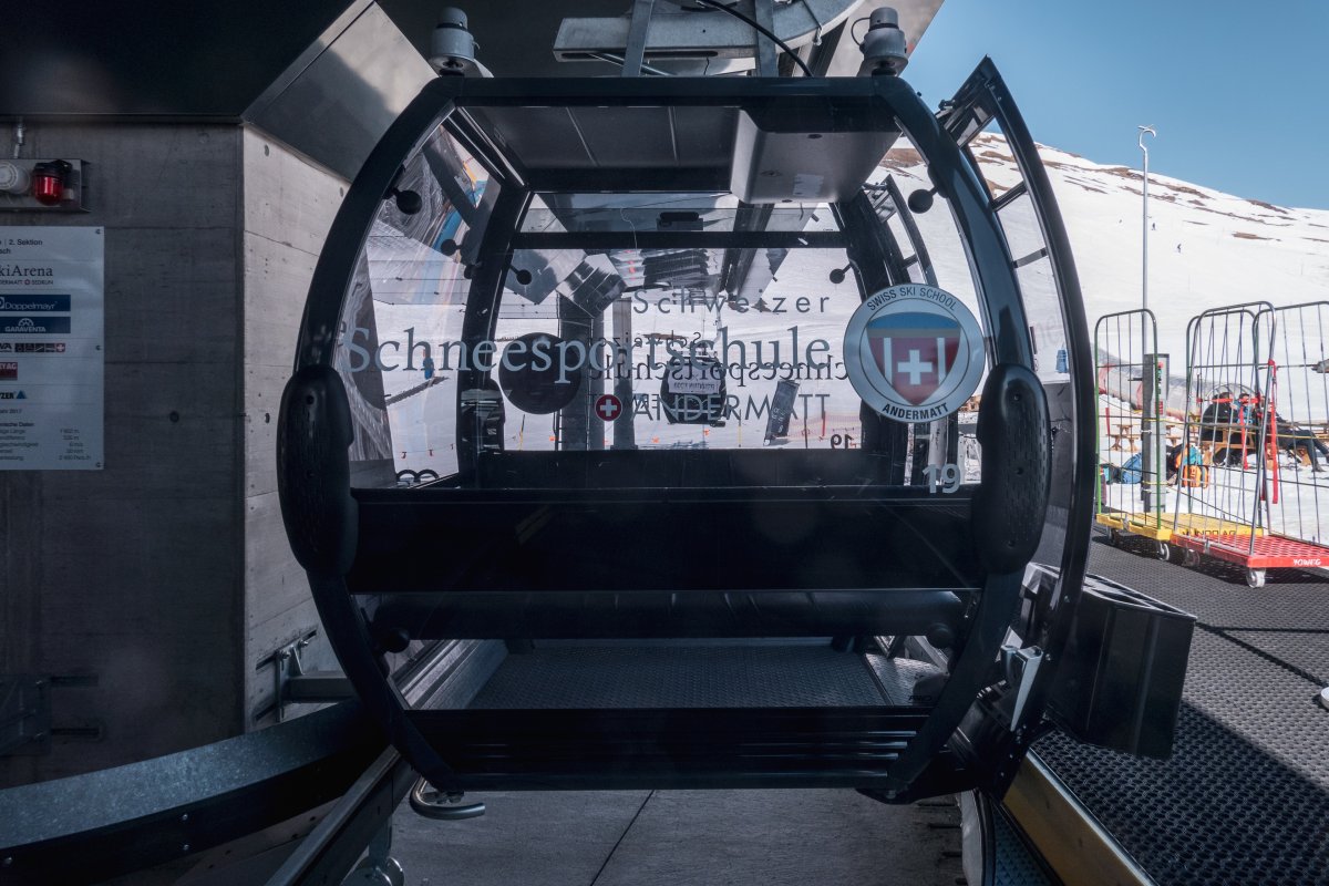 Talstation der Kabinenbahn Nätschen-Stöckli, März 2022